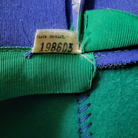 Vintage Union-Made Green Felt Cloche Hat | 1920s–1930s